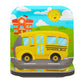 Blue Orchards School Bus Party Plates and Napkins (52 pieces for 16 Guests) - School Bus Party Supplies, School Bus Birthday Plates and Napkins