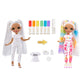 Rainbow High Color & Create Fashion DIY Doll with Washable Rainbow Markers, Green Eyes, Straight Hair in 2 Pig Tails, Bonus Top & Shoes. Color