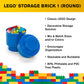 Room Copenhagen, LEGO Round Brick 1 - Stackable Storage Solution - Bright Blue