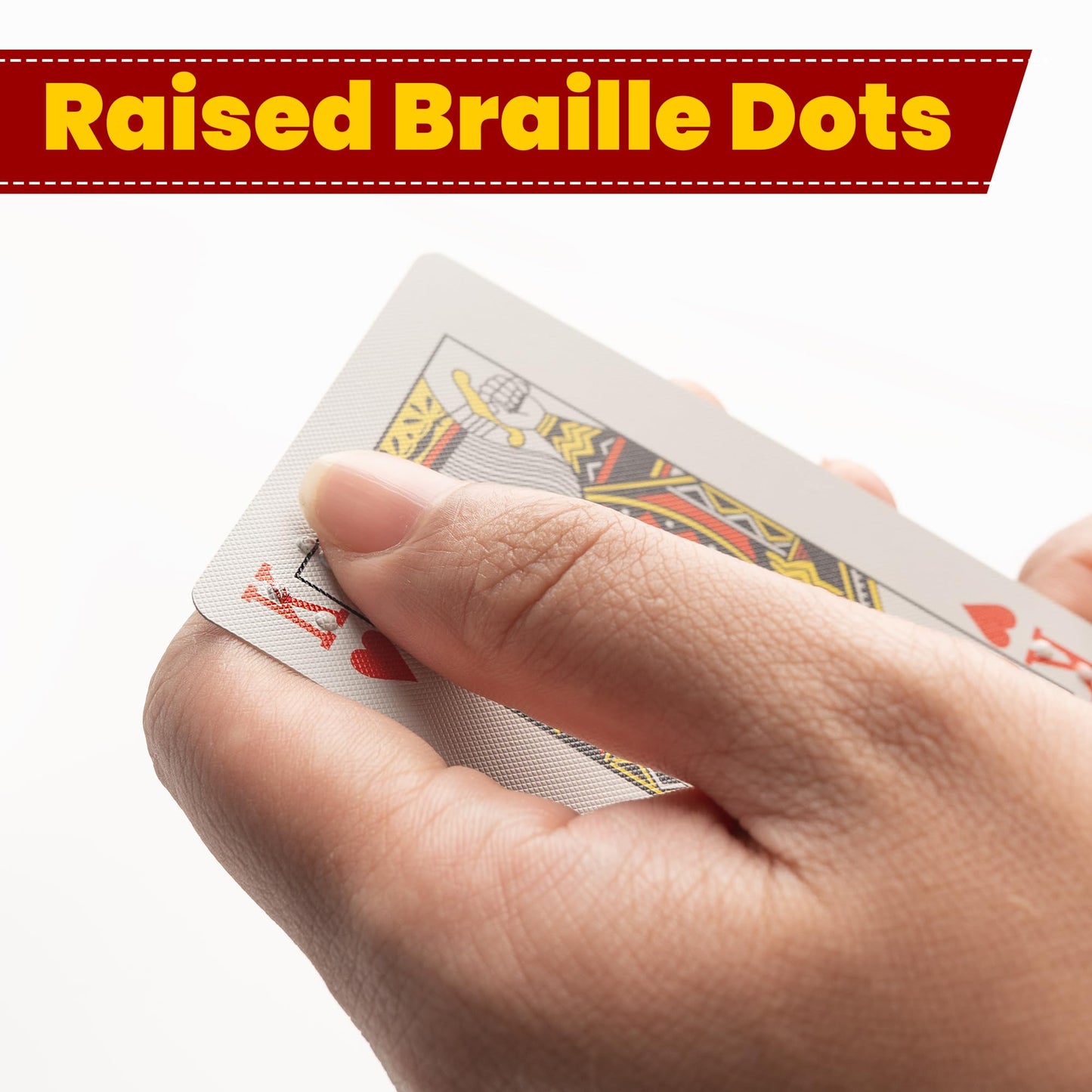 BozenTek Braille Playing Cards for The Visually Impaired - Best Gifts for Blind Adults, Braille Poker for Learn Braille, Perfect for Games and Family