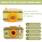 Wooden Mini Pretend Camera Toy with Real Sounds and Light for Toddlers 3 Years Old, Neck Hanging Photographed Props for Boys Girls Children Kids