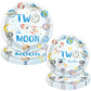 80 Pcs Space 2nd Birthday Party Supplies, Two the Moon Plates Napkins Forks Tableware Kit for Outer Space Man Galaxy Astronaut Theme Boys 2nd Birthday