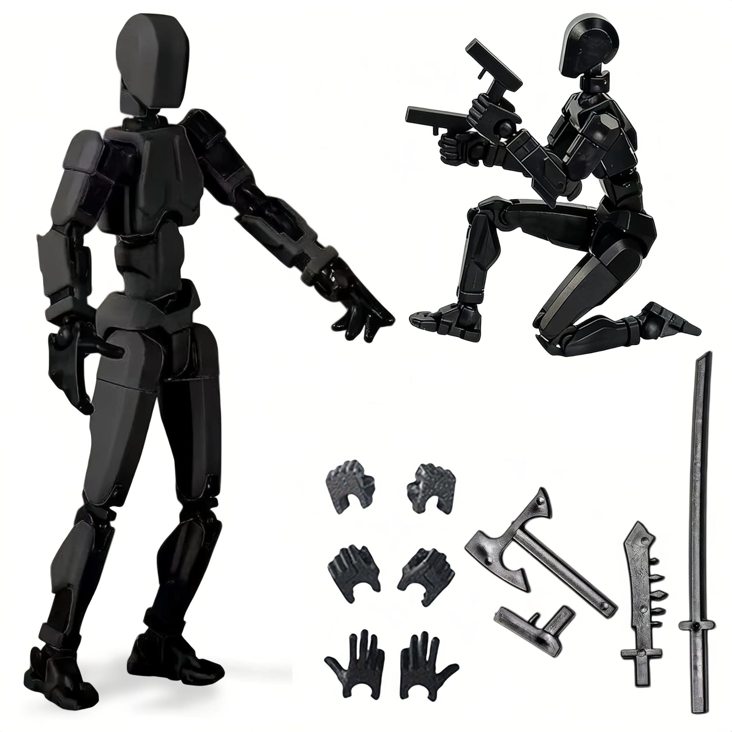 Titan 13 Action Figure, Assembly Completed 3D Printed Action Figure, Multi-Jointed Movable Dummy Robot, Articulated Desktop Toy for Collectors