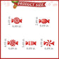 Pezutoi Christmas Table Decorations Wood Candy Set for Xmas Red & White Peppermint Christmas Home Desk Office Party Decoration