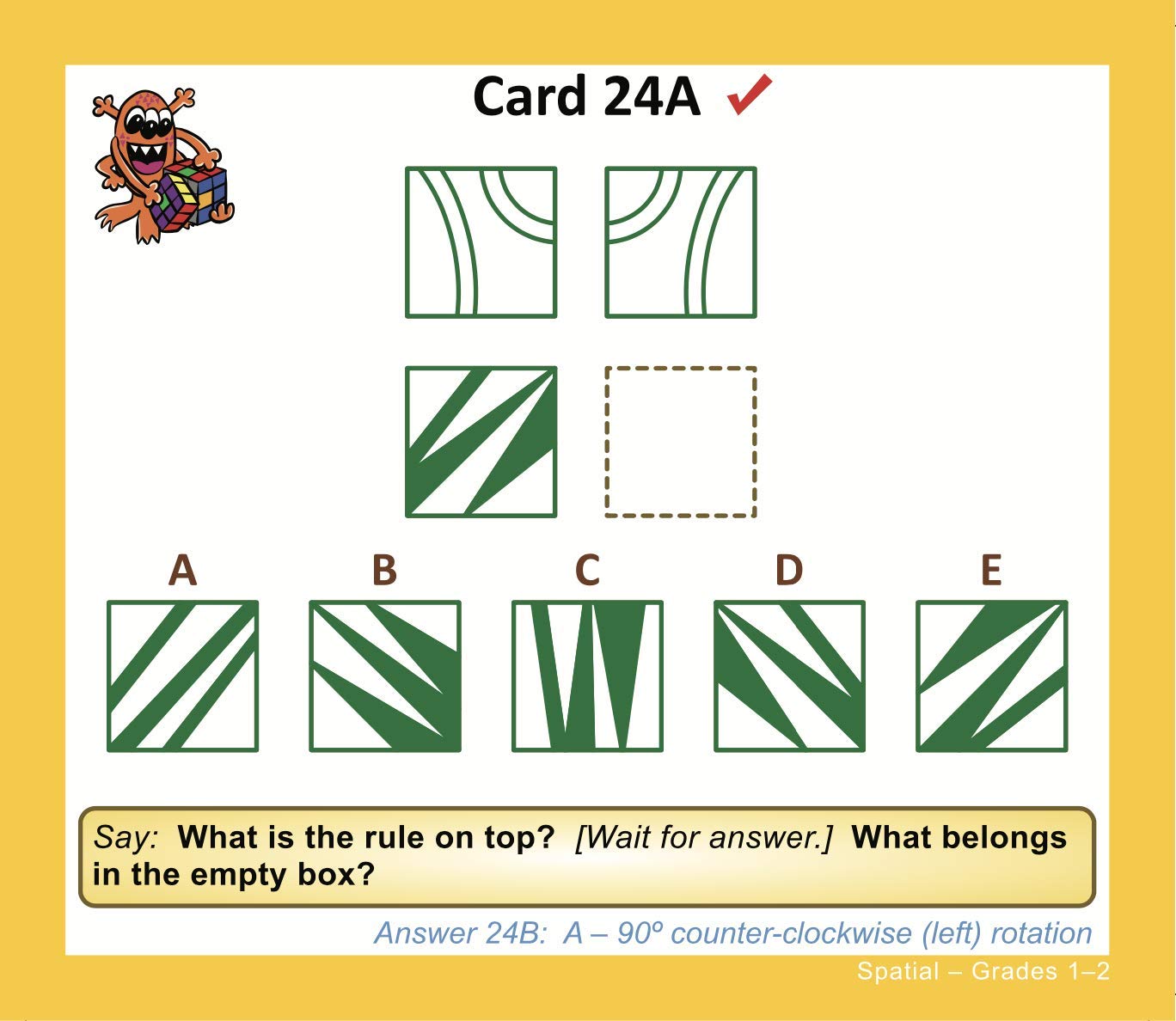 TestingMom.com Gifted Learning Flash Cards - Visual Spatial Concepts for 1st - 2nd Grade - Non-Verbal Puzzles for NNAT Test, NNAT2, NNAT3, CogAT Test