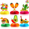 JOYIN 6 PCs Cinco De Mayo Fiesta Honeycomb Table Centerpiece 8.5” Party Decoration for Fun Fiesta Taco Party Supplies, Luau Event Photo Props, Mexican