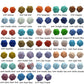 Alenybeby 30pcs 17mm Silicone Polygon Pearl Beads for Pen Silicone Geometric Icosahedron Shape Beads Hexagon Bulk Bead for Keychain DIY Mom Woman