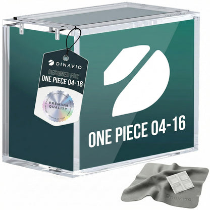 Dinavio Crafthouse One Piece Booster Box Acrylic Display Case Stackable - UV Protection with N52 Strong Magnets - Clear TCG Protector - Compatible