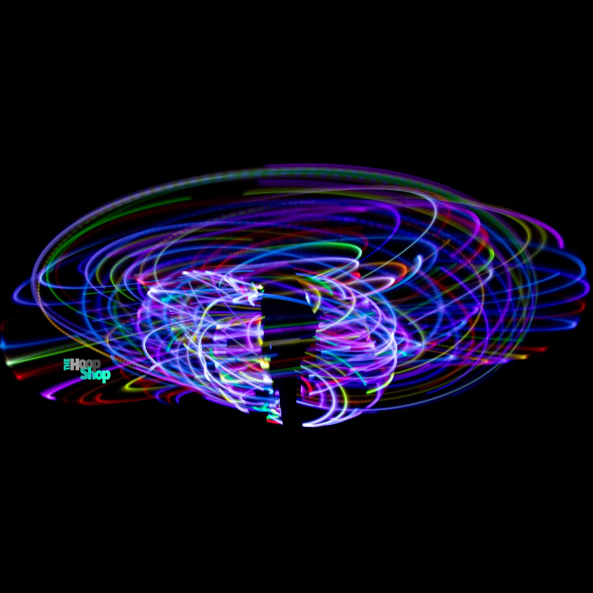 The Hoop Shop Light Up LED Hula Hoop Designed and Hand Crafted in Michigan with Beautiful Auto Strobing Rainbow Lights
