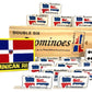 Double Six Dominican Republic Flag Engraved Dominoes