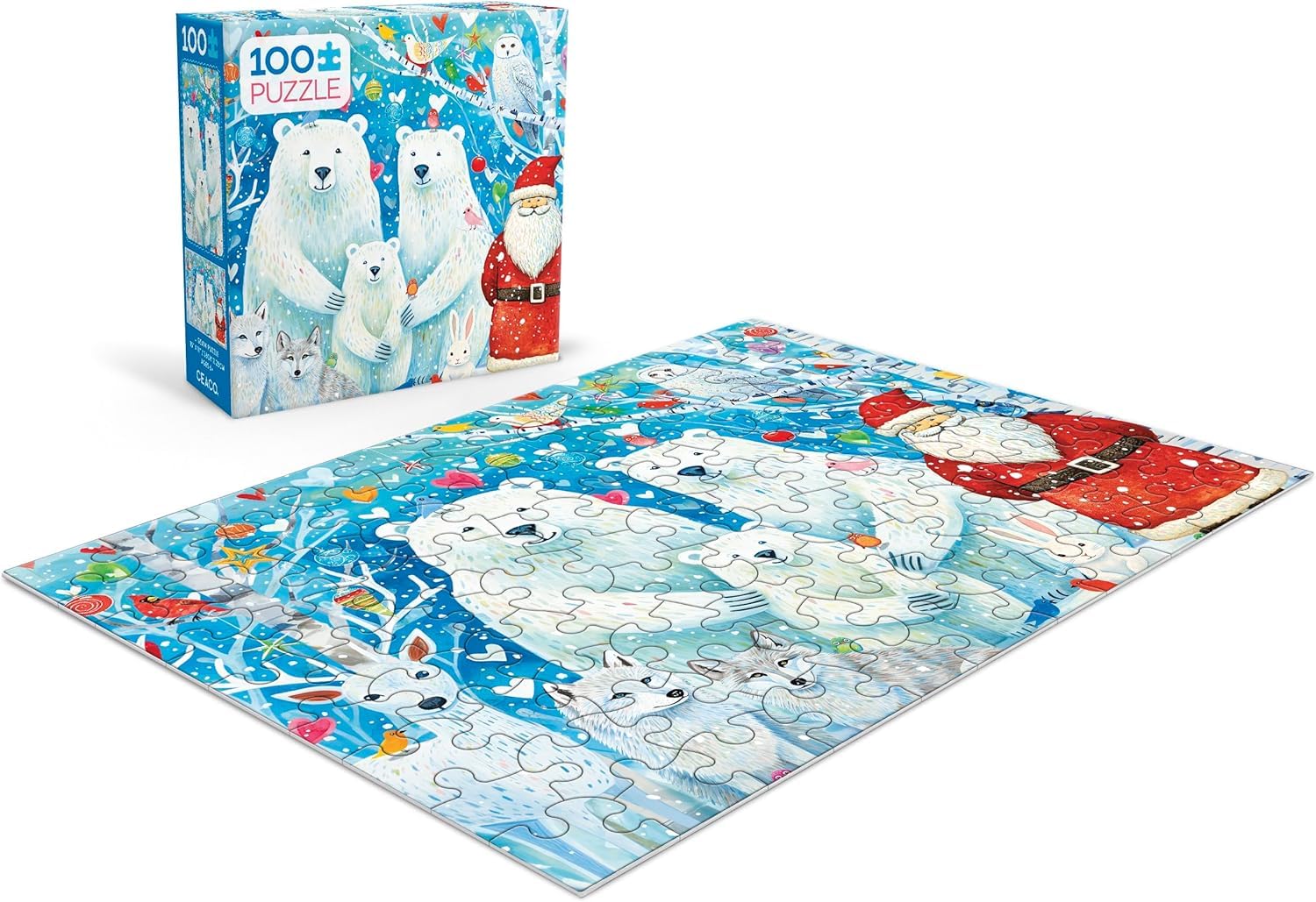 Ceaco - Holiday Polar Portrait - 100 Piece Jigsaw Puzzle for Kids Ages 6+
