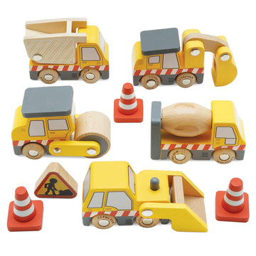 Le Toy Van Wooden Construction Vehicles Set