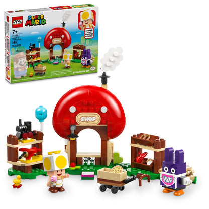 LEGO Super Mario Nabbit at Toad’s Shop Expansion Set, Build and Display Toy for Kids, Video Game Toy Gift Idea for Gamers, Boys and Girls Ages 7