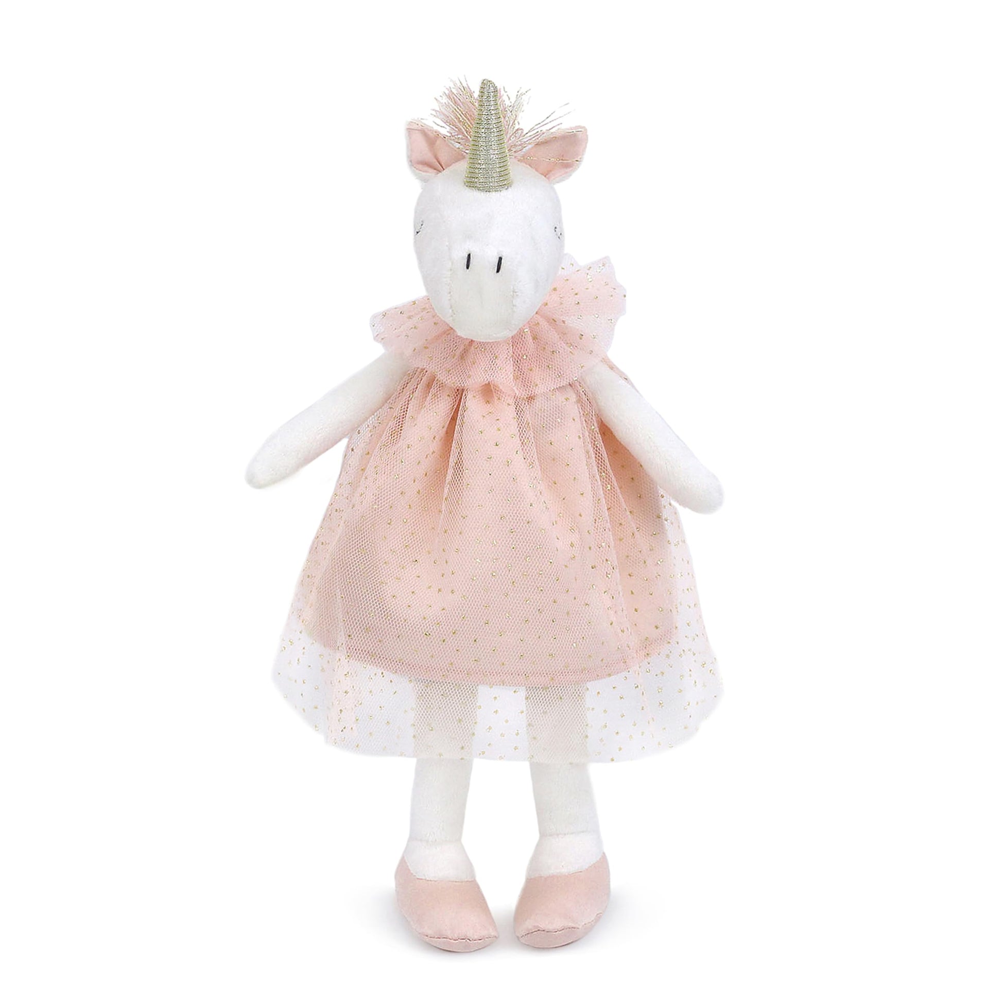MON AMI Unicorn Stuffed Doll, 12-Inch White Soft Cuddly Plush Animal Toy