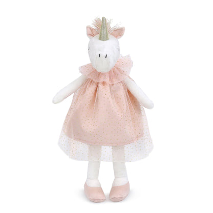 MON AMI Unicorn Stuffed Doll, 12-Inch White Soft Cuddly Plush Animal Toy
