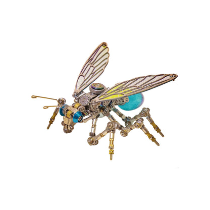 Arcynix Mostarle Glow Ant 3D Metal Puzzle Kit, DIY Assembly Model Firefly Magnetic Light Acrylic Wings, Creative Adult Building Kit Gift