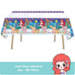 111PCS Disne Ariel Party Kit! Enchanting set with vibrant tableware & dreamy tablecloth, for a magical undersea kids' birthday.
