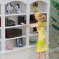 iLAND Dollhouse Bookshelf 1/12 Scale Dollhouse Furniture Mini Wooden Bookshelf for Miniature Books Mini Bookcase 1/12 Scale Accessories Mini Library