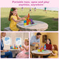 Vrythn Mini Magnetic Tiles Travel Set- 50PCS Travel Toys with Portable Iron Box, Rounded Edges, Colorful STEM Toys for Kids Ages 3+