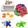 Gojmzo ABC Alphabet Flash Cards, Wooden Letters Number Alphabet Blocks Toys