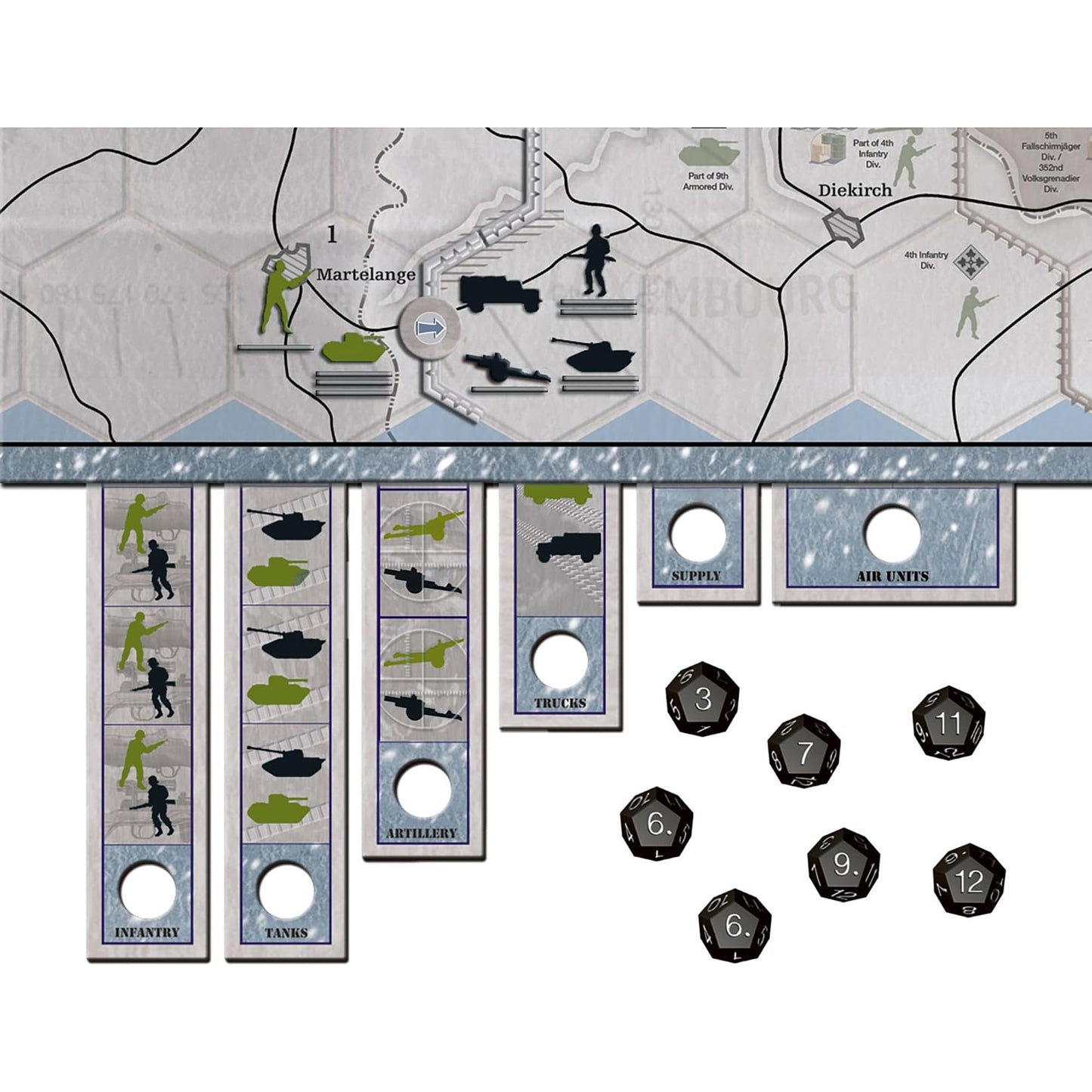 Renegade Game Studios Axis & Allies Battle of the Bulge WWII Strategy Board Game, 2 Player Miniatures Wargame, Ages 14+, 3-4 Hours