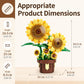 FNSJFYZS Sunflower Building Blocks Set, Artificial Flower Bonsai Model Kit for Adults, Creative Botanical Collection, Home Office Desk Decor, Ideal