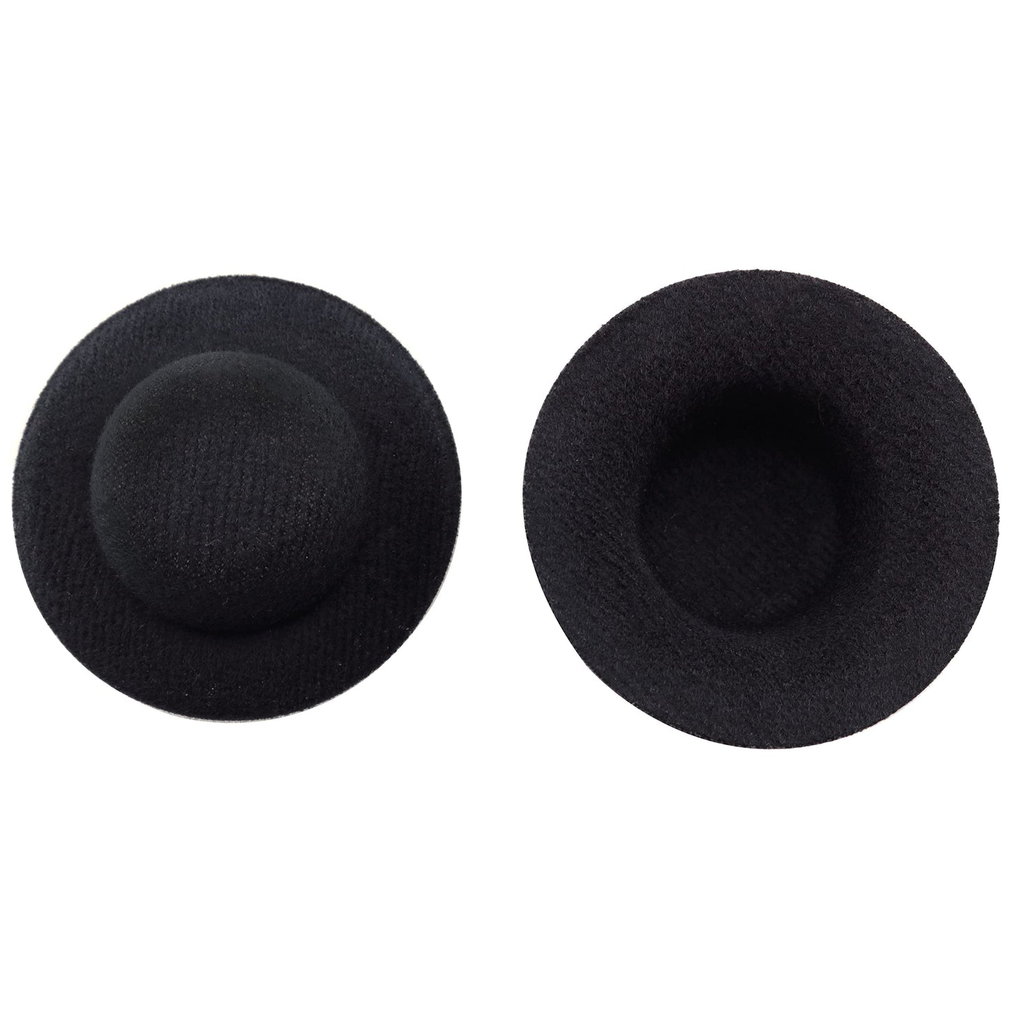 YHXiXi Handmade Small Wide Brim Doll Fedoras: 10pcs Felt Panama Hats with Flat Tops