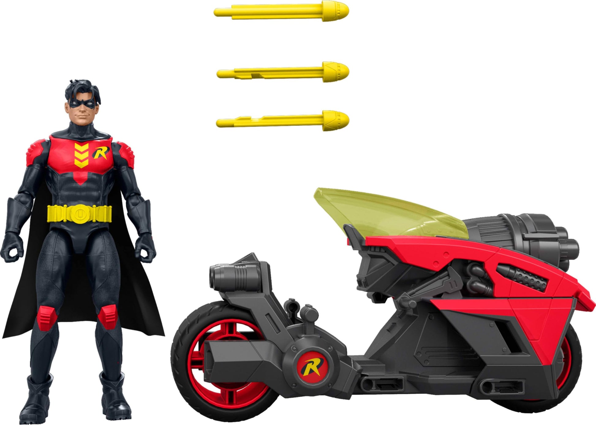 Mattel DC Premier 6.5in Robin Figure & Cycle Vehicle