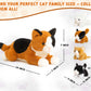 Chirpy Chums Classic Cat Family - 14” Mommy Cat Stuffed Animal with 4 Baby Kittens Inside, Zipper Belly Surprise Plush, Ultra-Soft Mommy & Baby Plush