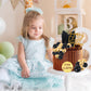 36 PCS Mini Ball Cake Topper Cupcake Insert Acrylic Cake Topper Cake Decorations for Black Boho Wedding Birthday Party Baby Shower Supplies (Black