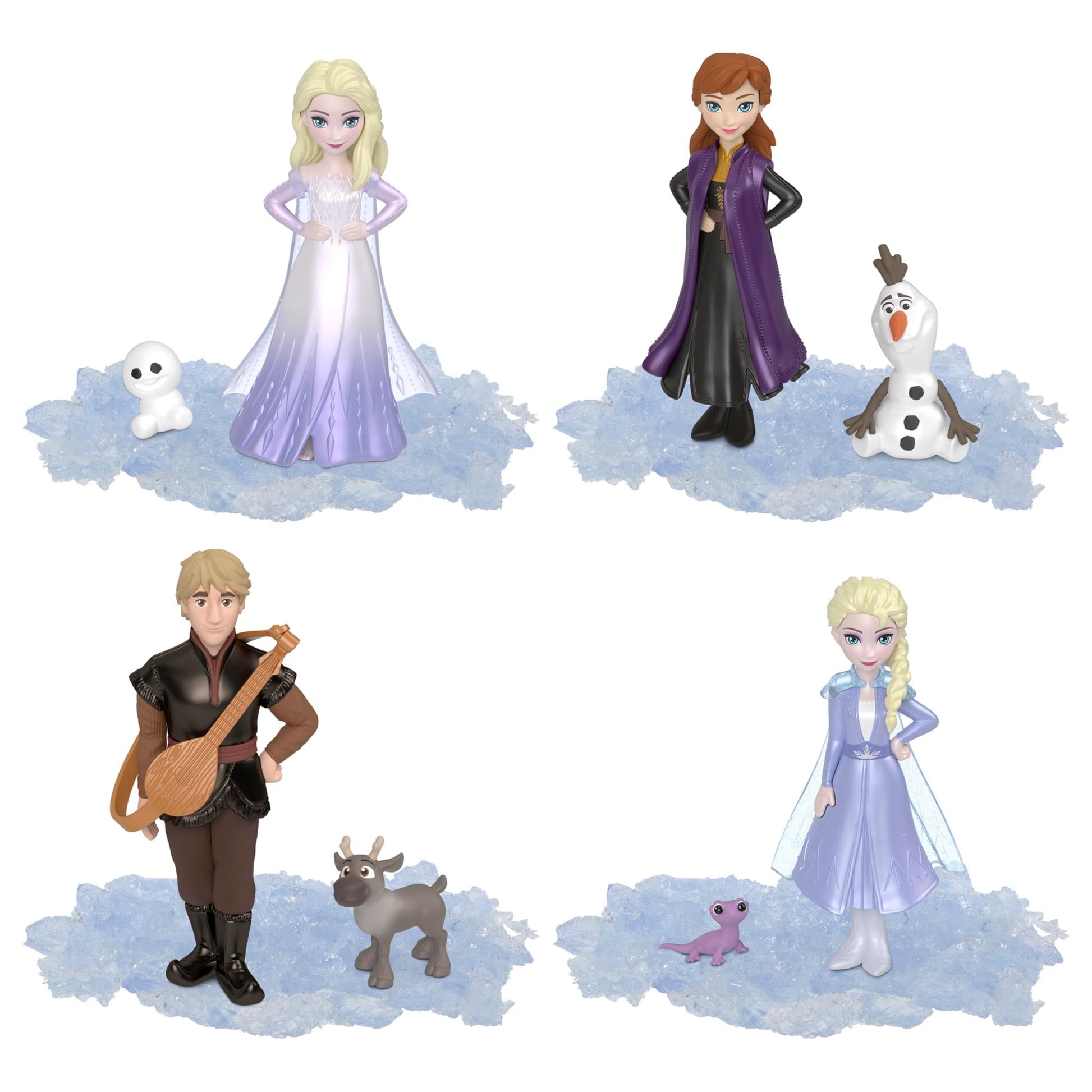 Mattel Disney Frozen Toys, Ice Reveal Small Doll Set with 1 Doll, Squishy Ice Gel & 6 Surprises Including Friend Figure & Play Pieces (Dolls May Vary)