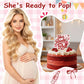 Shes Ready to Pop Cake Topper Red Glitter Soda Baby Shower Cake Decor for Baby Shower Gender Reveal Baby First Birthday Party Decorations