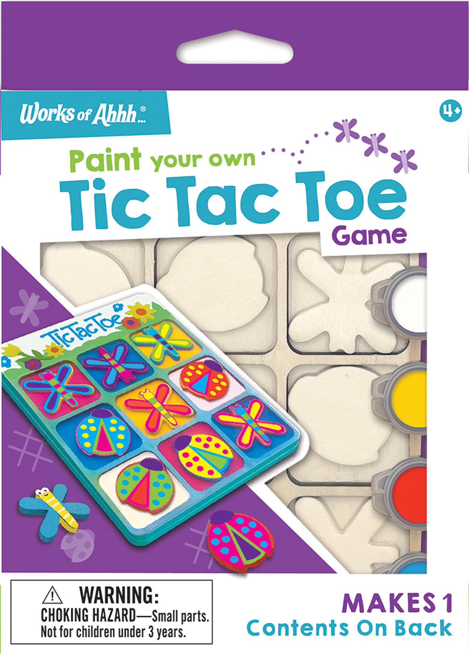 Works of Ahhh Craft Set - Tic Tac Toe Family Game Craft Kit