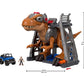 Fisher-Price Imaginext Jurassic World T. rex Dinosaur Toy with Owen Grady Figure, Light-Up Eyes & Chomping Action for Ages 3+ Years, 7-Piece Set