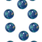 Blue Earth Marble with Natural Earth Continents, Recycled Glass, Pack of 10, 1 Inch Diameter