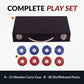 Hathaway Shuffleboard Pucks Set of 8 - Regulation Sized Shuffleboard Discs with Dimpled Top for Easy Grip & Beveled Edge for Better Control, & Sturdy