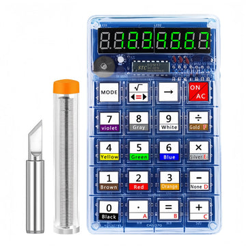 Soldering Practice Kit DIY 7-Digit LED Display Electronics Calculator for Classroom/Home, Build Electronics STEM Projects Learn to Solder Kits