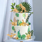 21 PCS Gold Dinosaur Cake Toppers Dinosaur Figures Green Ball Cake Decorations for Dinosaur Theme Birthday Supplies (Gold)