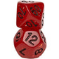 Sirius Dice Stranger Things Mini Dice Cup - Vecna - 7pc Red & Black Polyhedral Set, Detailed Character Sculpt On Glass Cup, Collectible RPG