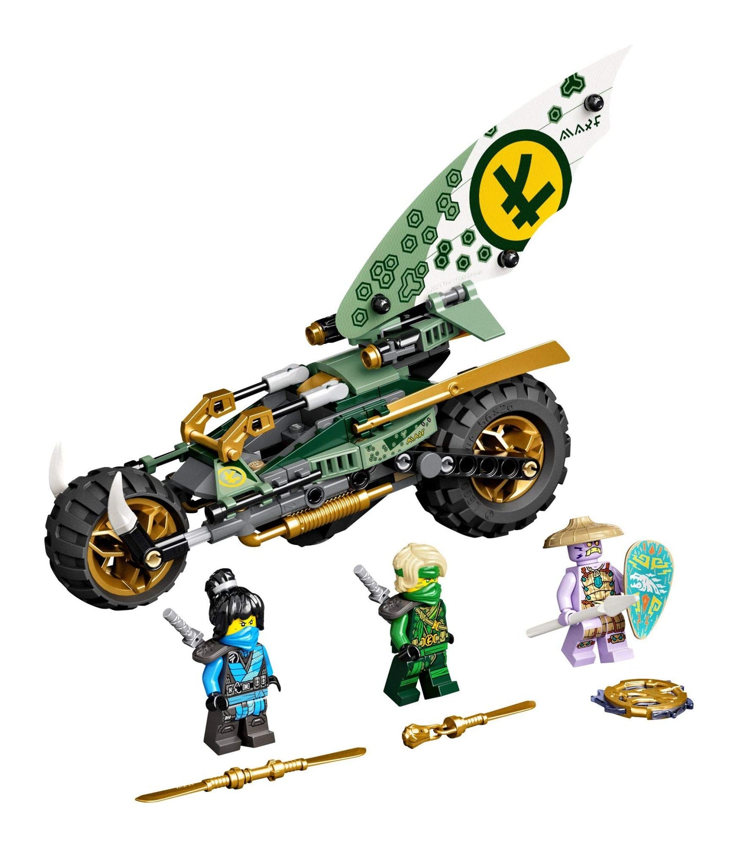 LEGO NINJAGO Lloyd’s Jungle Chopper Bike 71745 Building Kit; Ninja Bike Toy Featuring NINJAGO Lloyd and NYA Minifigures, New 2021 (183 Pieces); Top