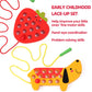 GEMEM Wooden Lacing Threading Toys Fine Motor Skill Toys for 3 Year Old
