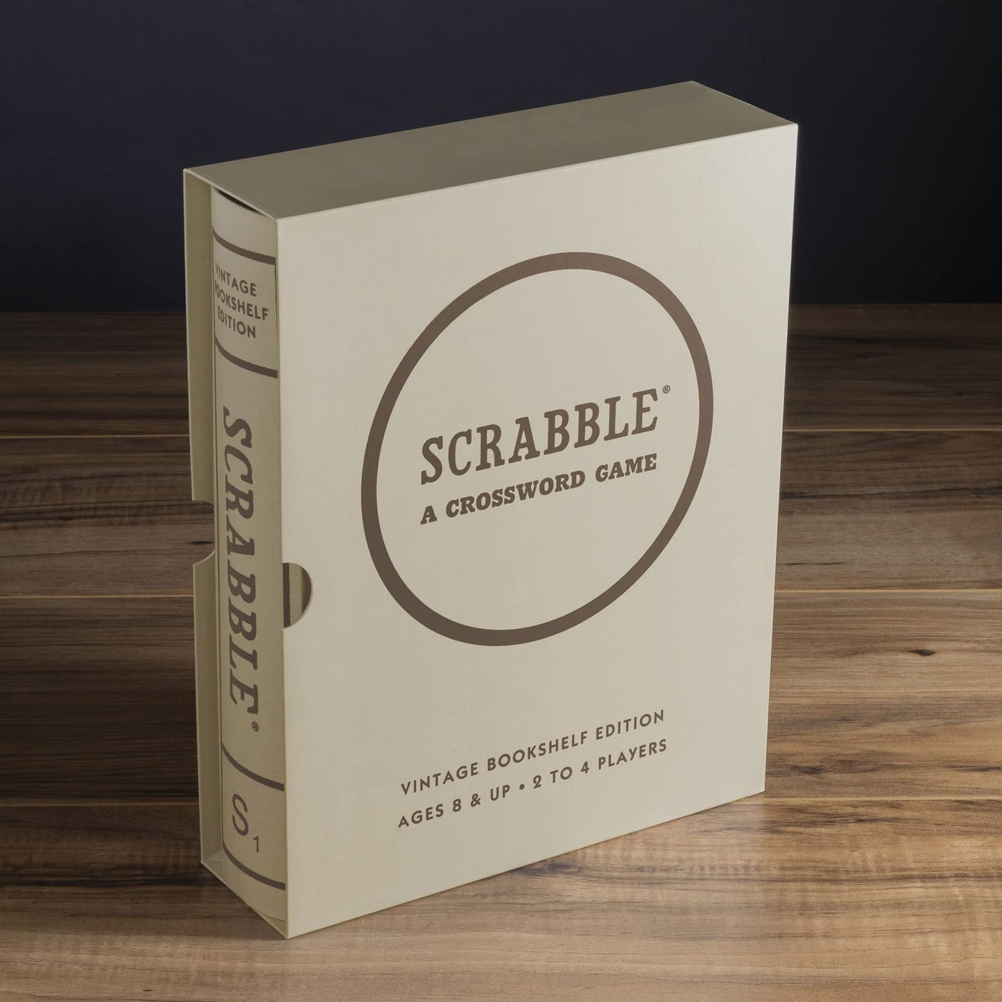 WS Game Company Scrabble Vintage Bookshelf Edition for 2 to 4 Players, Ages 8+