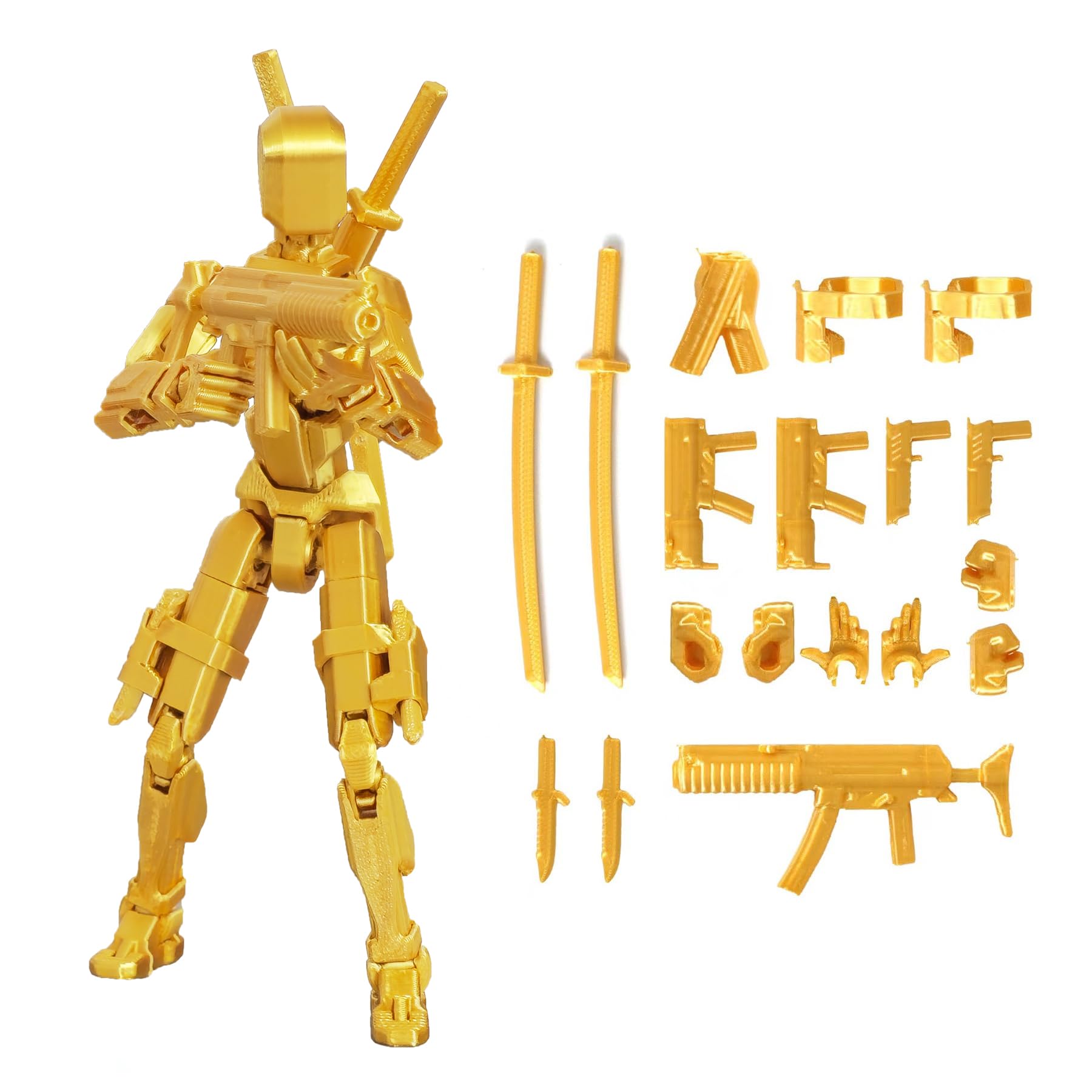 FoxVilla Assembly Completed T13 Action Figure, Titan 13 3D Printed Action Figure, 3D Printed Titan13, Assembled Dummy 13 Lucky 13 Toy Figure