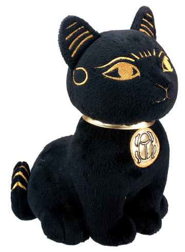 MYFURRYBONES Black and Gold Ancient Egyptian BASTET CAT Kitty Plush Doll