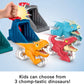 Fisher-Price Imaginext Jurassic World Launcher Set with 4.25-inch Chomping Toy Triceratops Dinosaur, Blaster & Food Projectile
