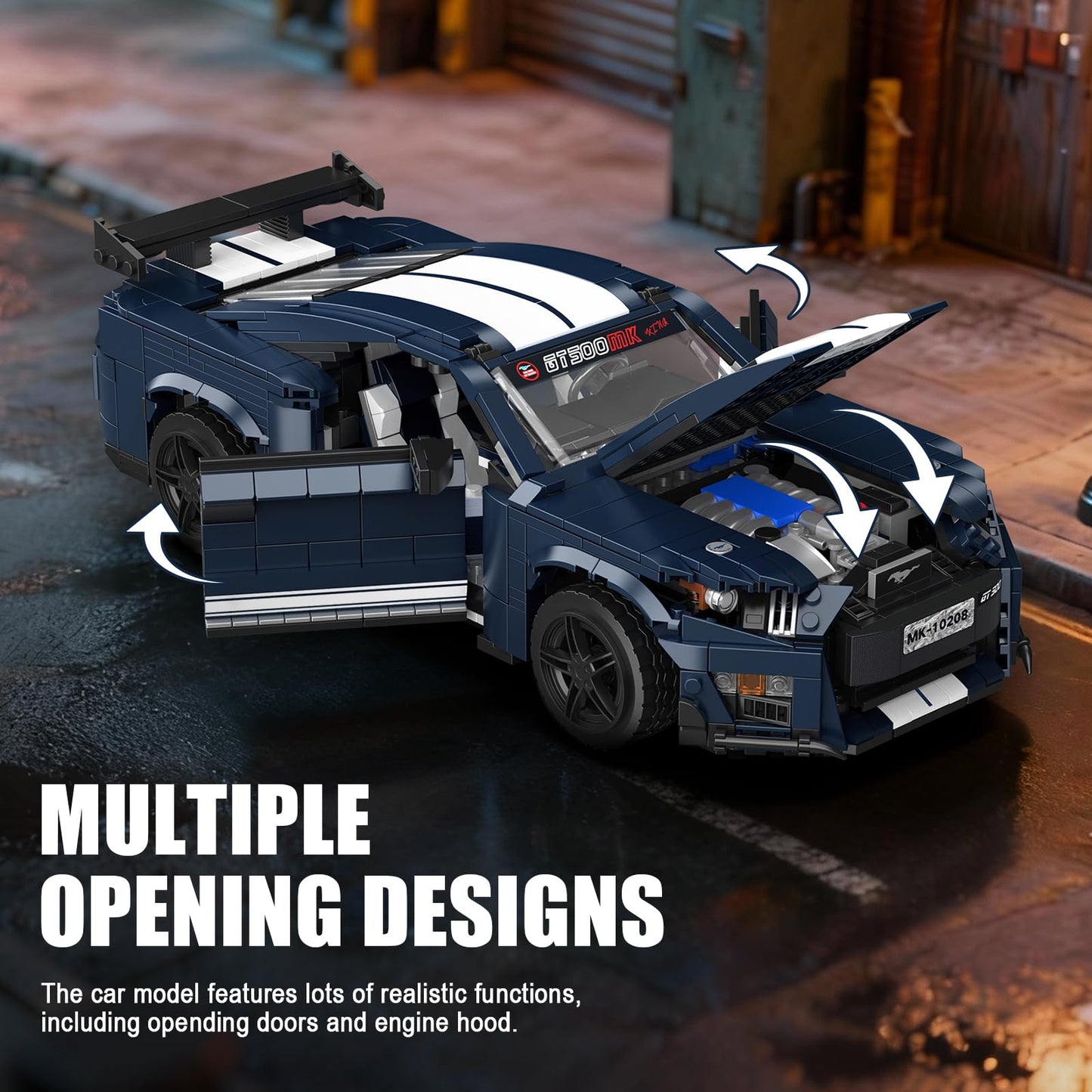 Mould King Technik Sport Car Building Sets, Creative Classic Cars for Teens Age 14+, Display Model for Home or Office Décor,10208 Cool Vehicles Model