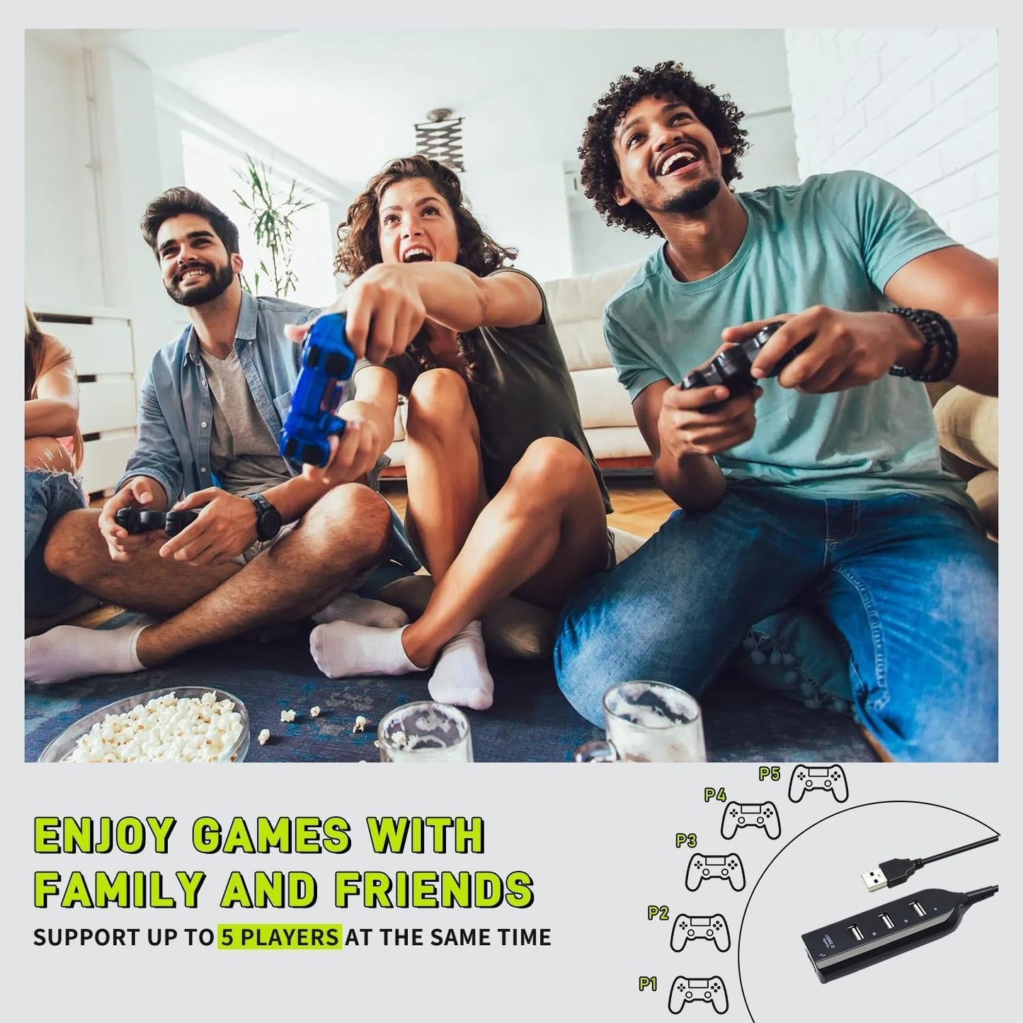 Kinhank Super Console X Pro with 37,000+ Games, 50+ Emulators retro game console, TV & Game System in 1,Emulator Console with 2 Wireless Controllers