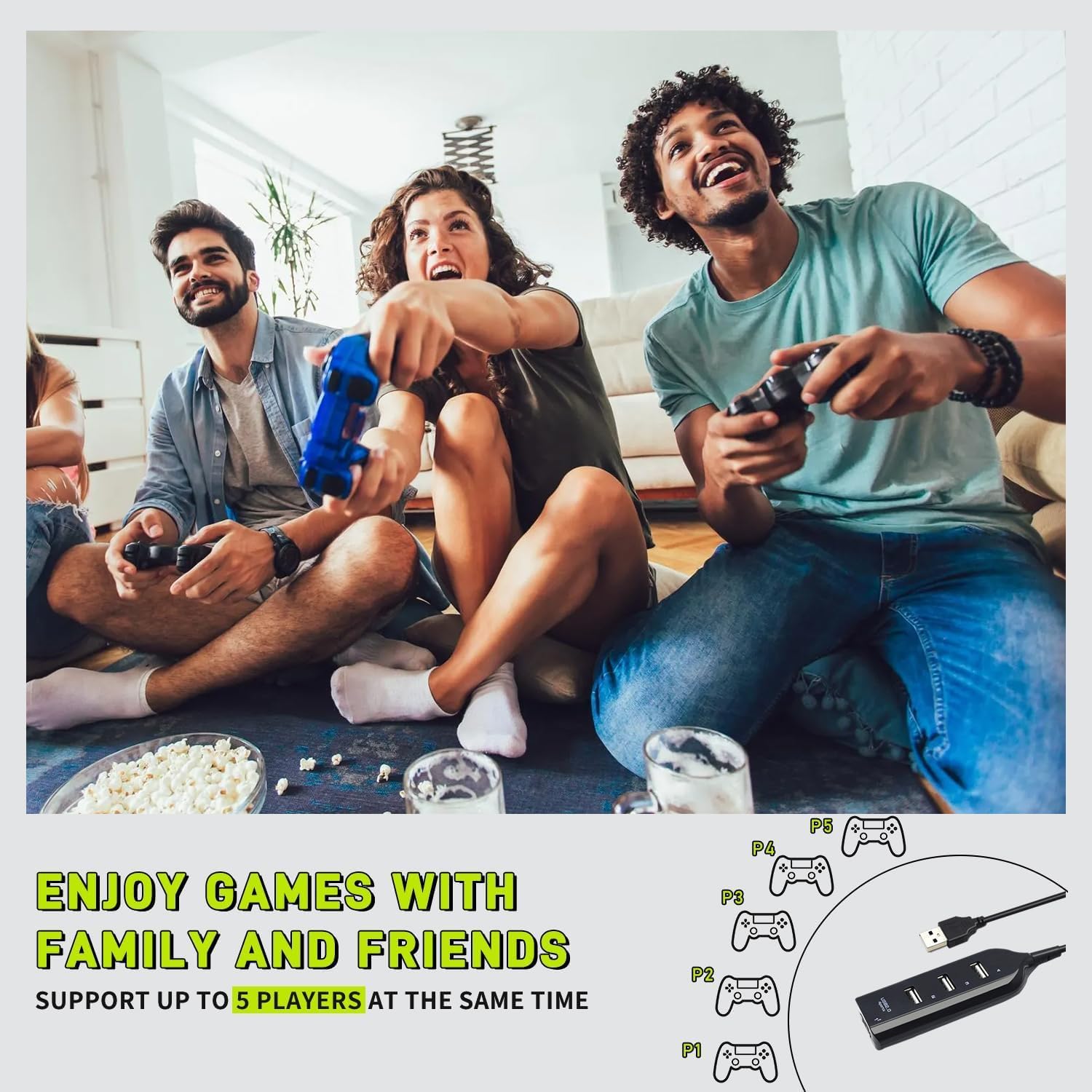 Kinhank Super Console X Pro with 37,000+ Games, 50+ Emulators retro game console, TV & Game System in 1,Emulator Console with 2 Wireless Controllers