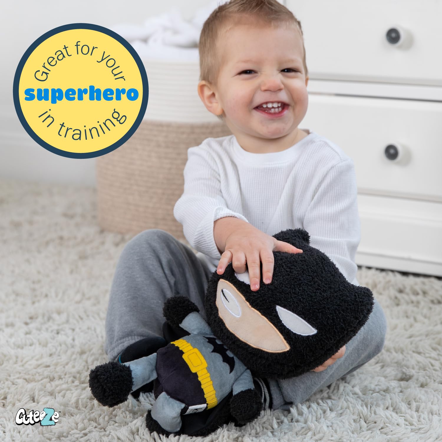 Kids Preferred WB DC Batman Extra Soft Plush Stuffed Superhero Toy for Baby and Toddler Boys and Girls - 12 Inch Plush