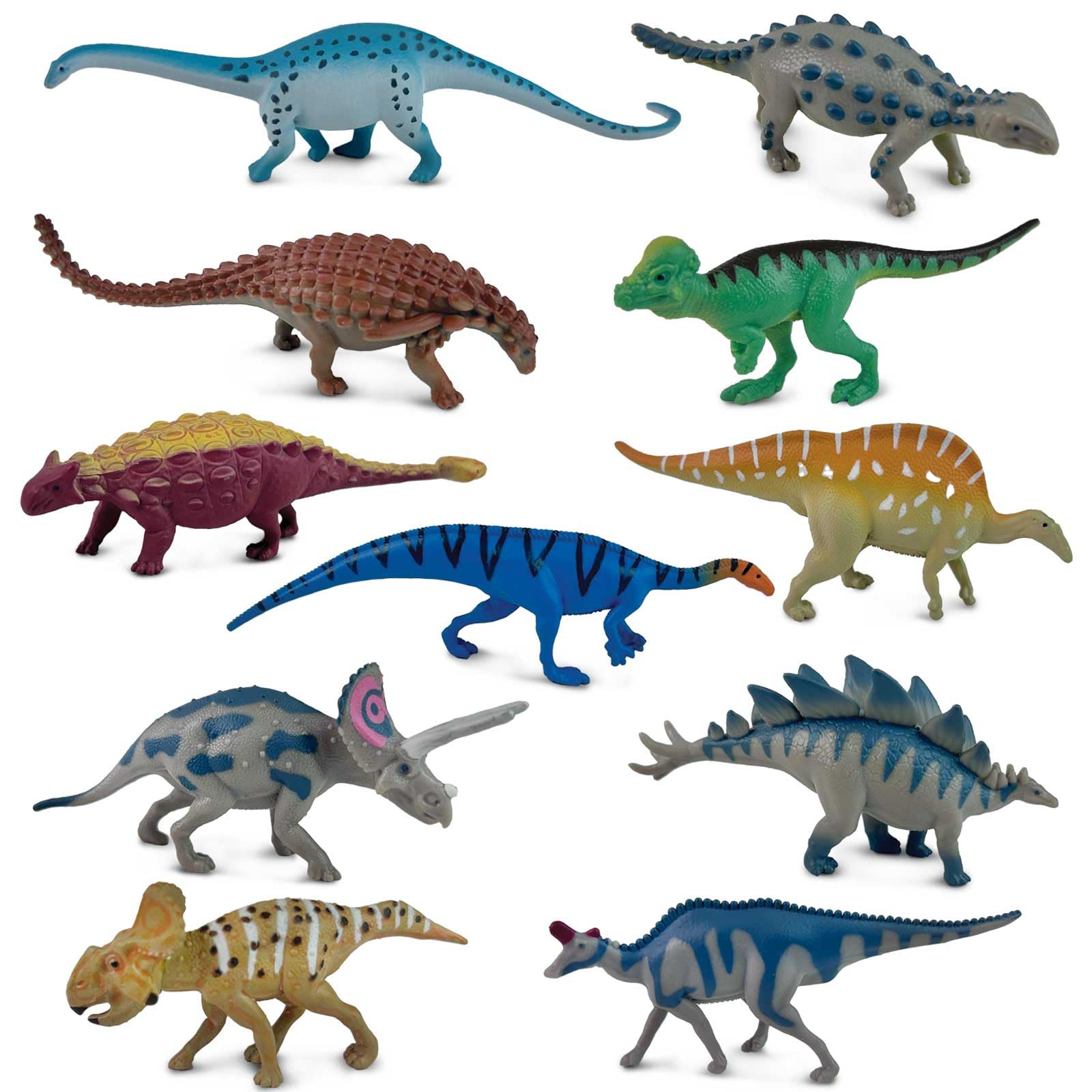Safari Ltd. Herbivorous Dinosaurs TOOB - 11 Plant-Eating Dinosaur Figurines - Educational Toy Set for Boys, Girls, and Kids 3+